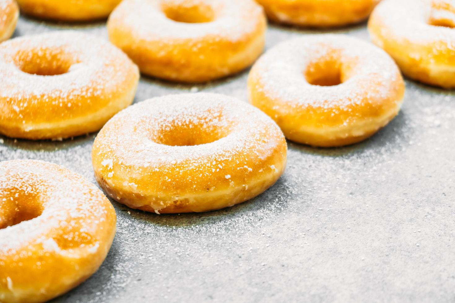 Sweet dessert with many donut photo