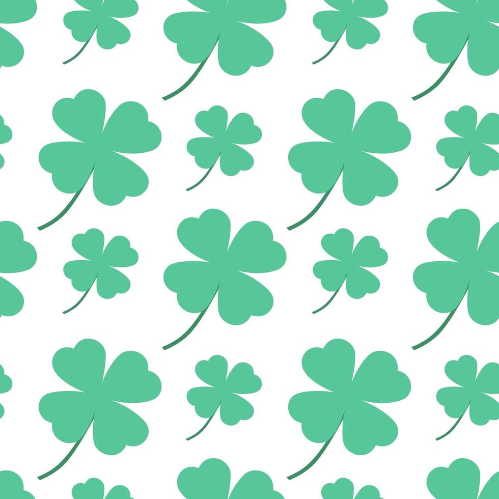 Tropical Four Clover Seamless Pattern vector