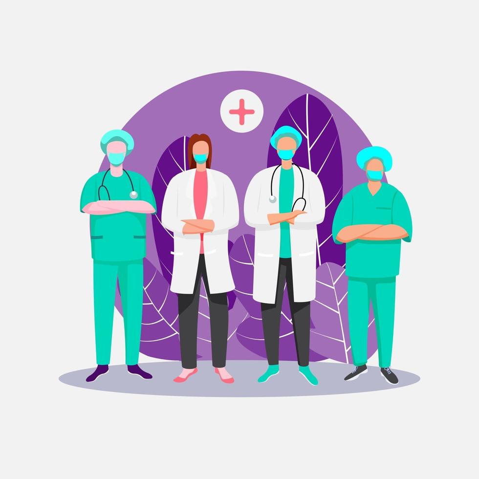 Surgery doctors illustration concept vector