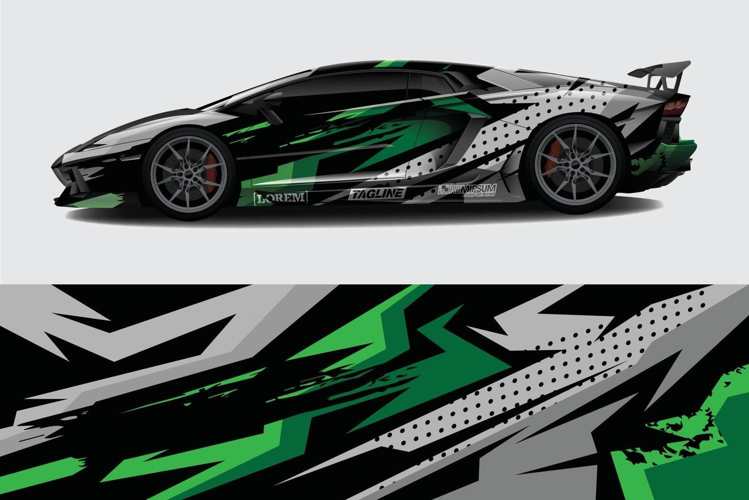 Car wrap graphic racing abstract background for wrap and vinyl sticker vector