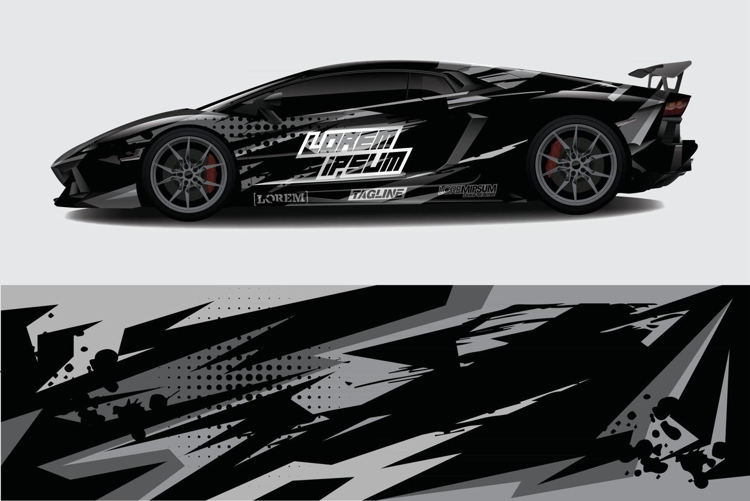 Car wrap graphic racing abstract background for wrap and vinyl sticker vector