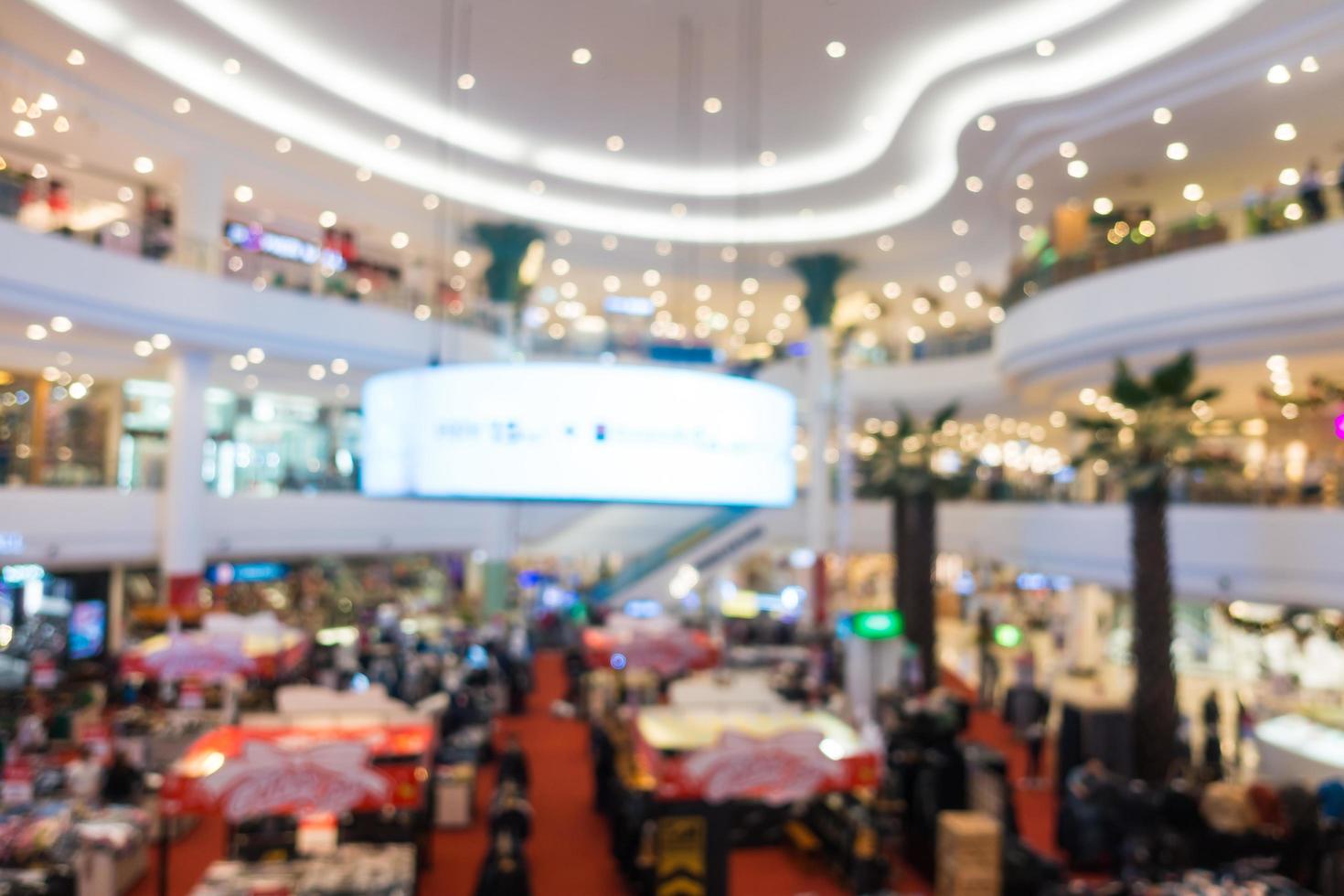 Abstract blur and defocused shopping mall photo