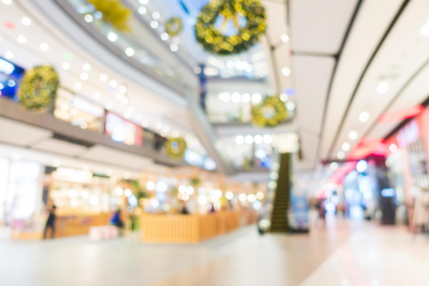 Abstract blur and defocused shopping mall photo