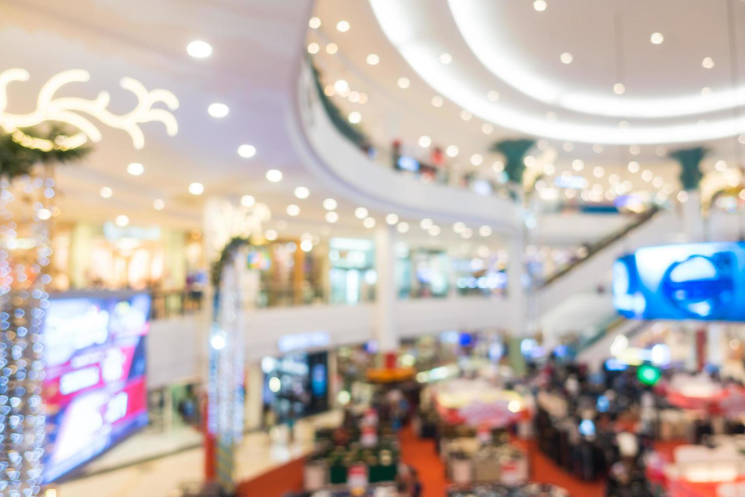 Abstract blur and defocused shopping mall photo