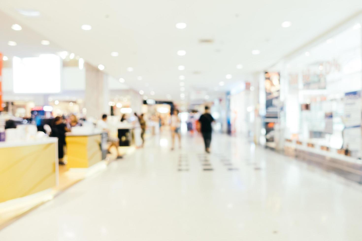 Abstract blur and defocused shopping mall photo