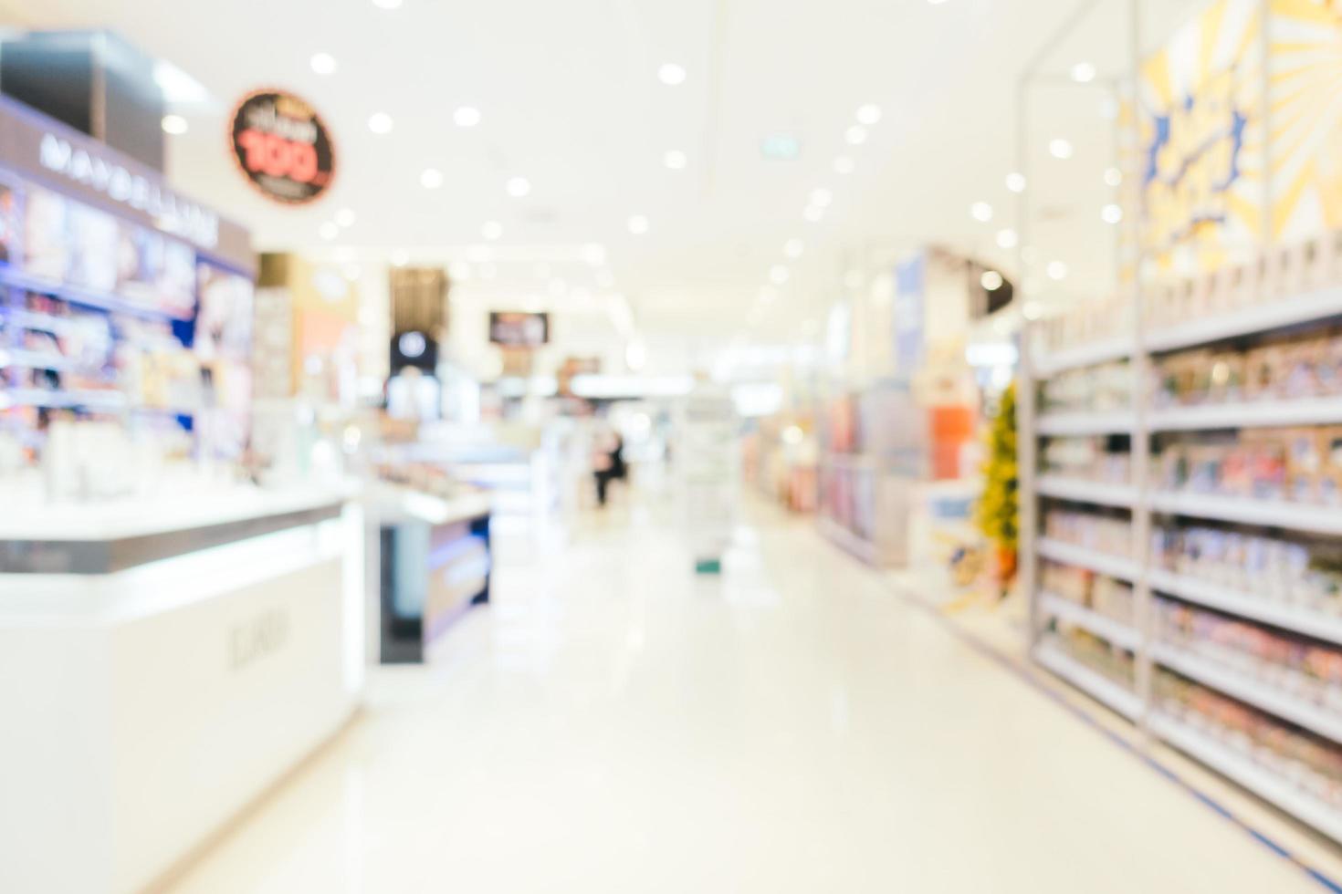 Abstract blur and defocused shopping mall photo