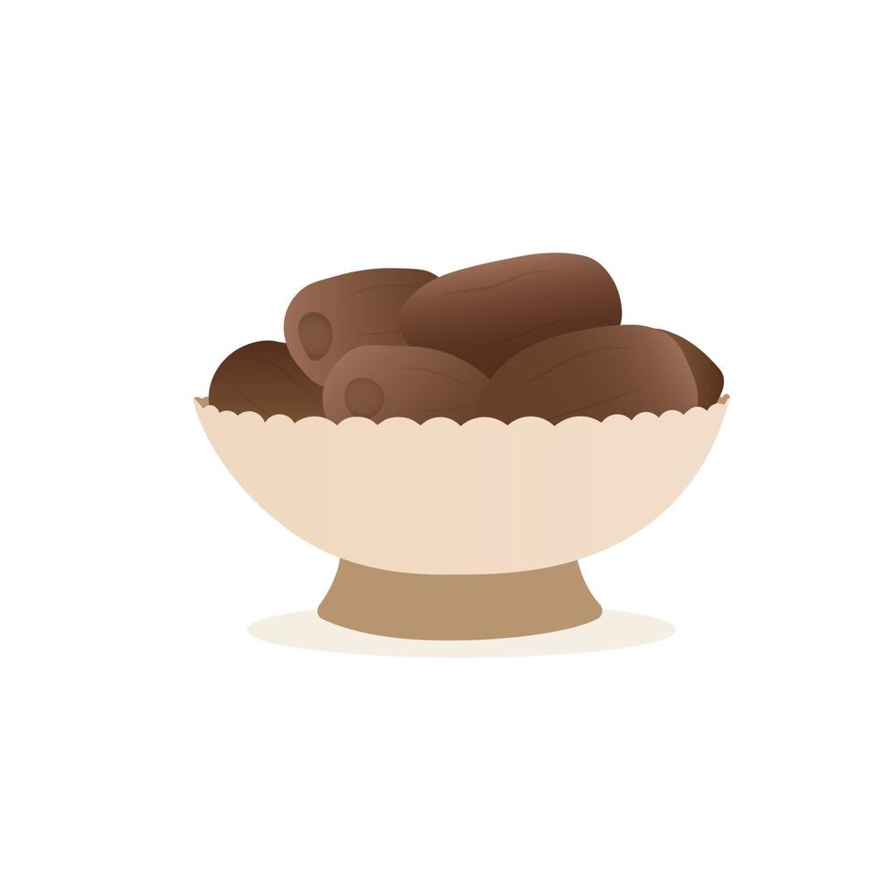 Date fruit plate sketch drawing vector illustration
