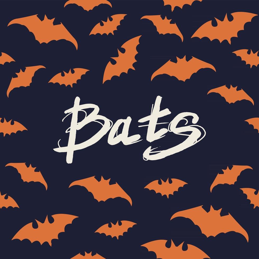 Halloween Seamless pattern with bats. vector