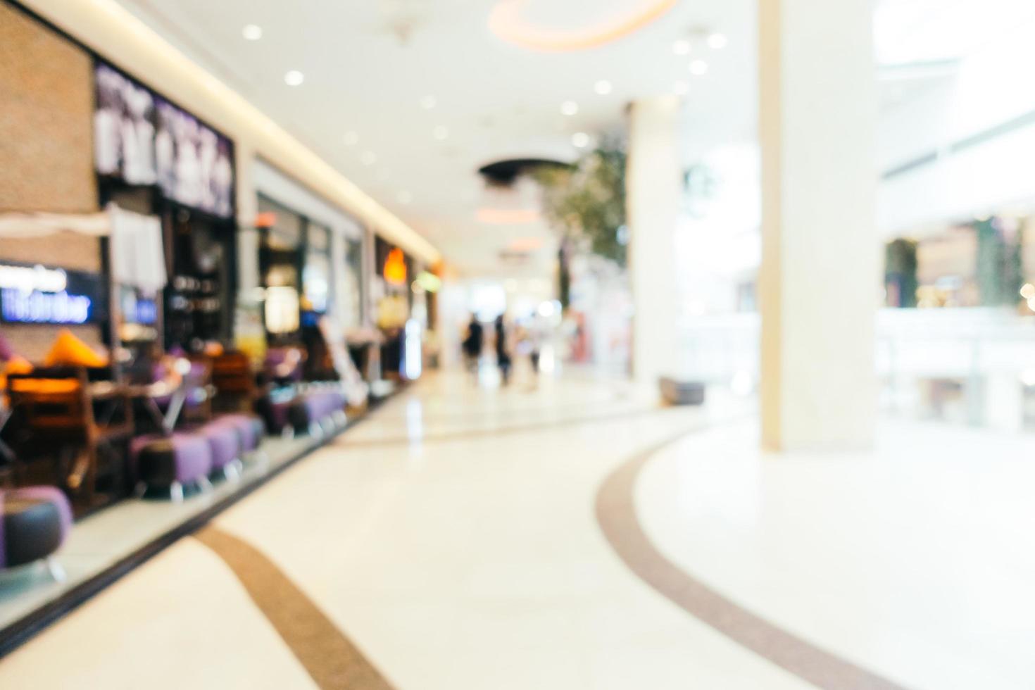 Abstract blur and defocused shopping mall of department store photo