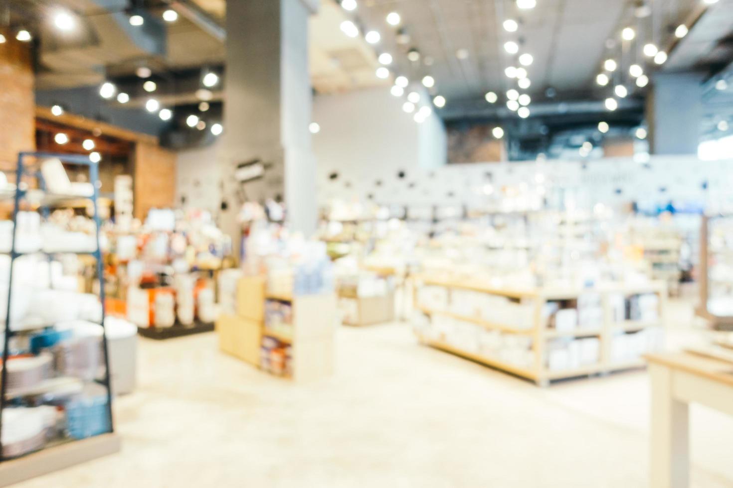 Abstract blur and defocused shopping mall of department store photo