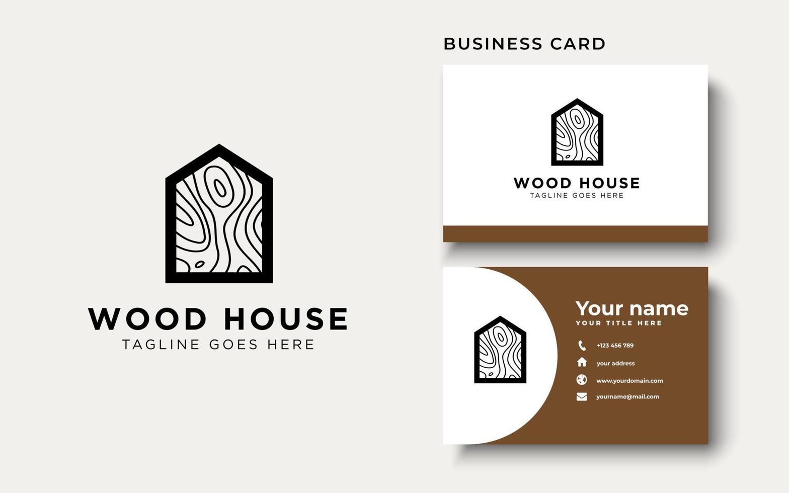 Wood house pattern Logo Design Inspiration vector