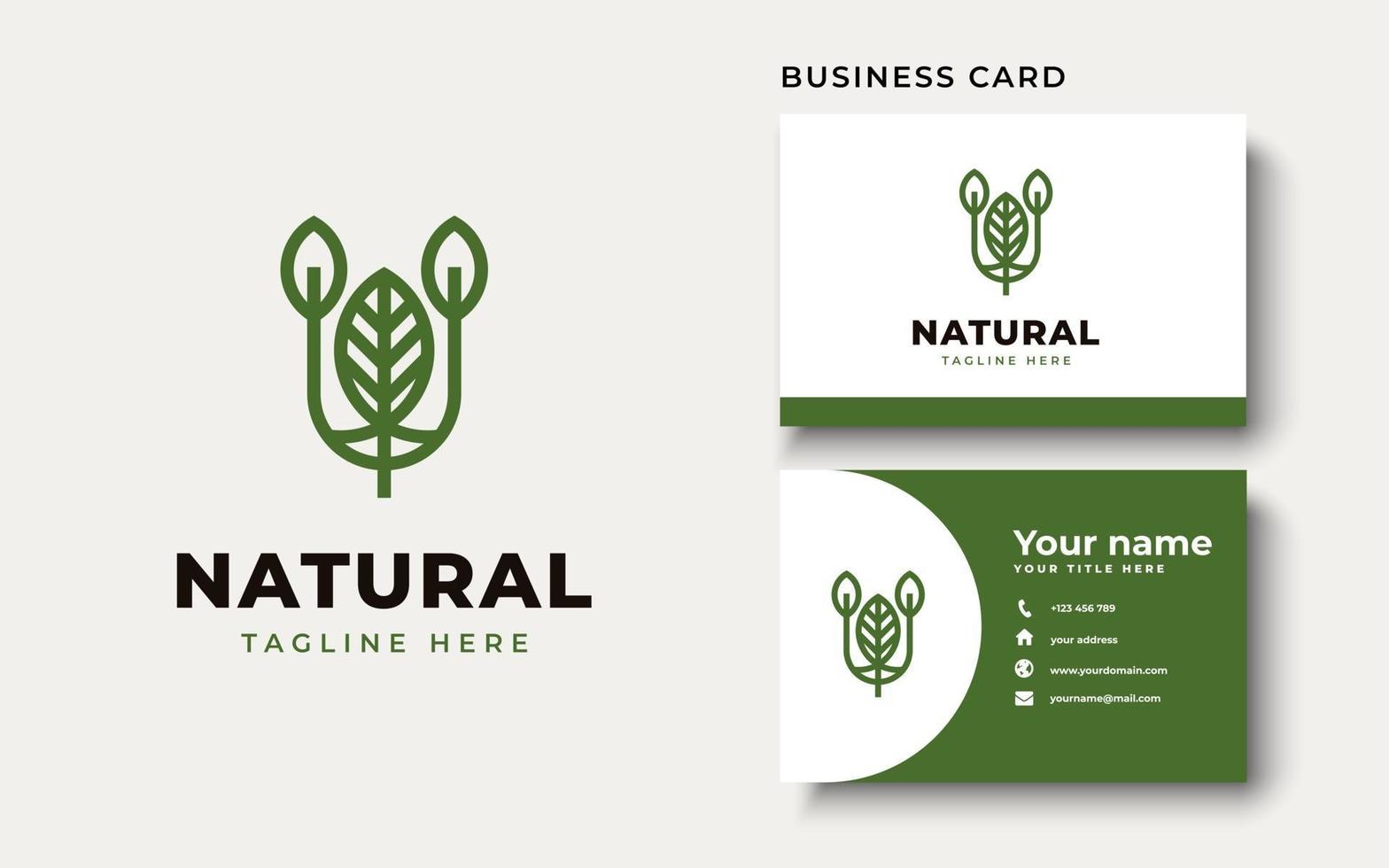 Creative Professional Trendy Leaf Logo Design in Black and White Color vector