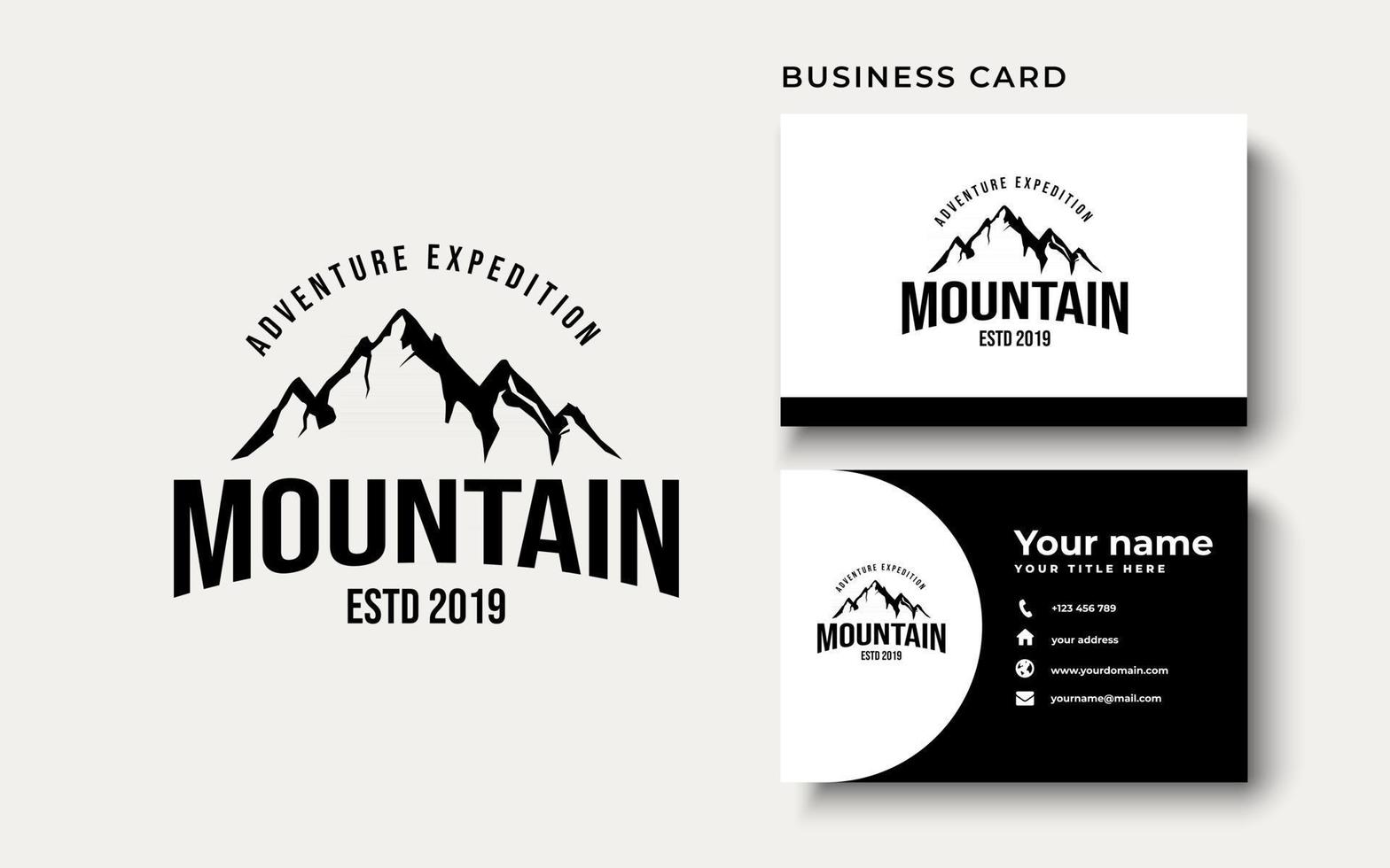 Vintage Mountain Adventure Logo Design Inspiration vector