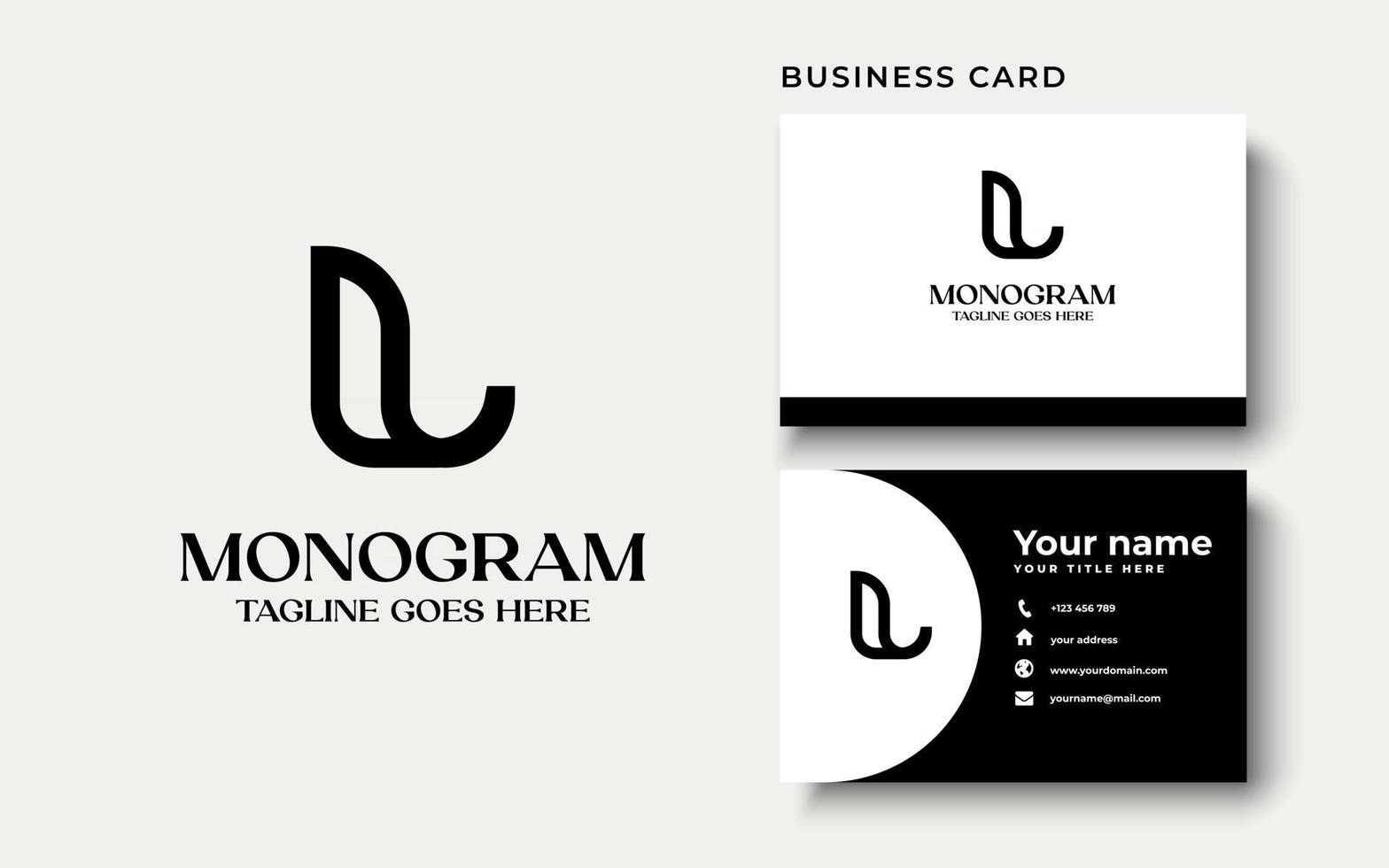 Creative Professional Trendy Monogram L Logo Design in Black and White Color, Initial Based Alphabet Icon Logo vector