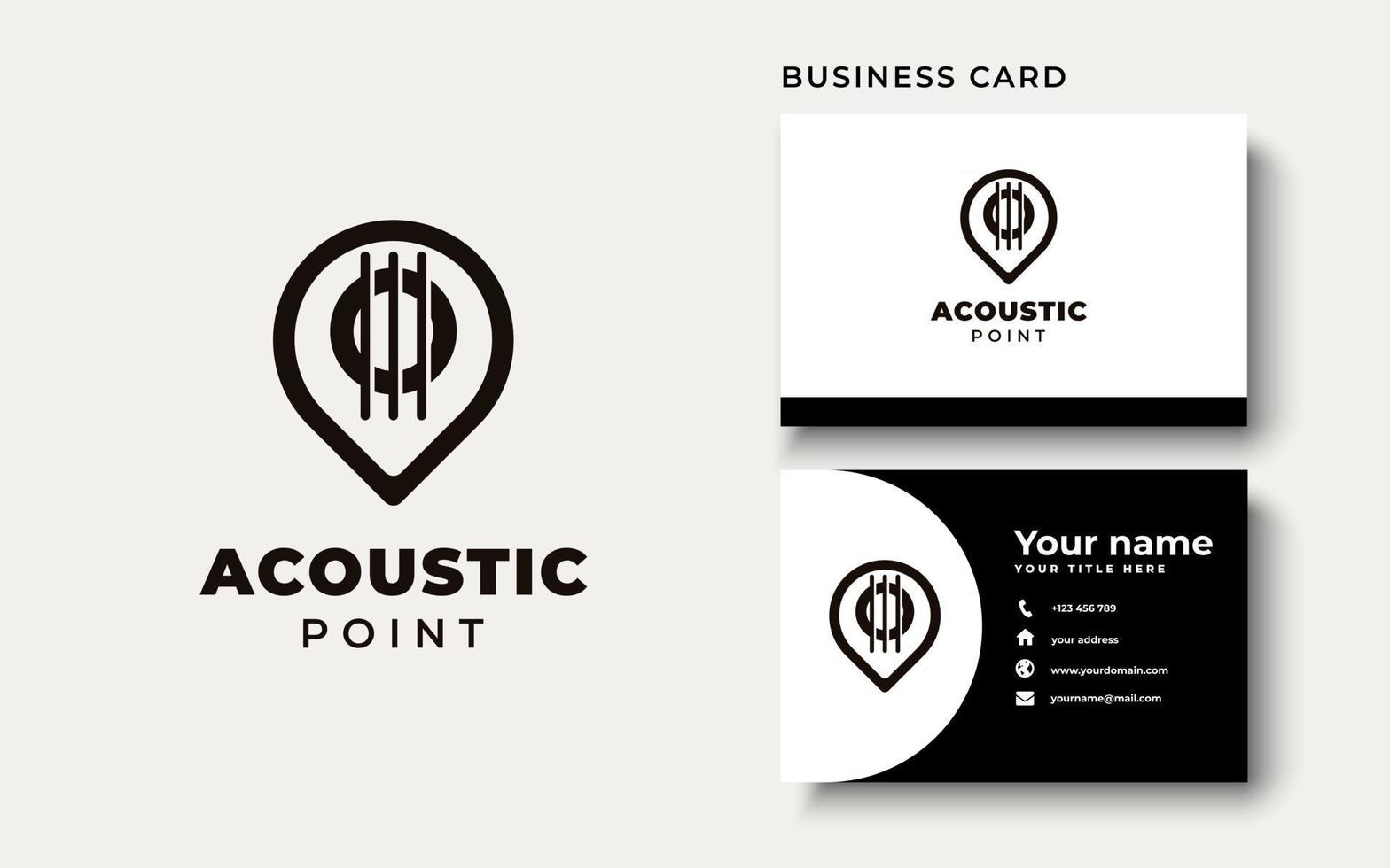 Creative Professional Trendy guitar with point Logo Design in Black and White Color vector