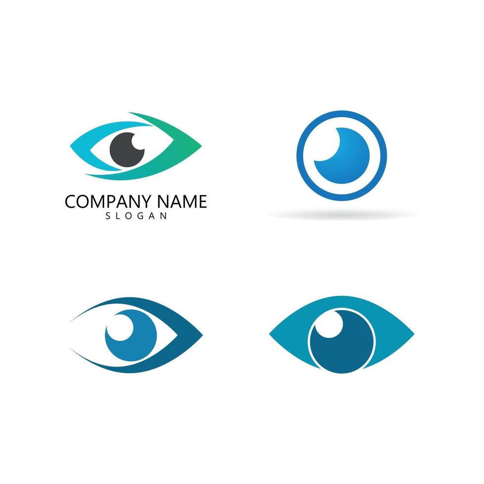 logo cuidado de los ojos vector