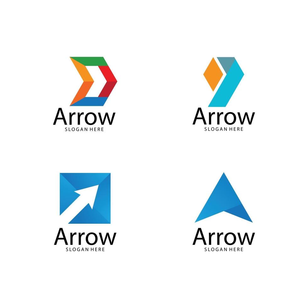 Arrow illustration logo vector