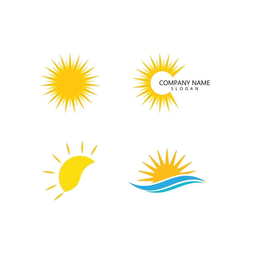 logotipo de ilustración de sol vector