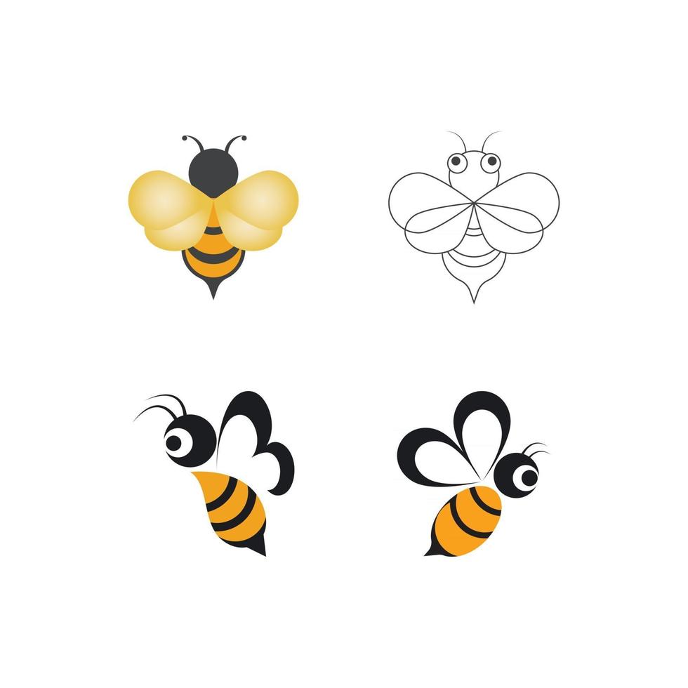 vector de plantilla de logotipo de abeja