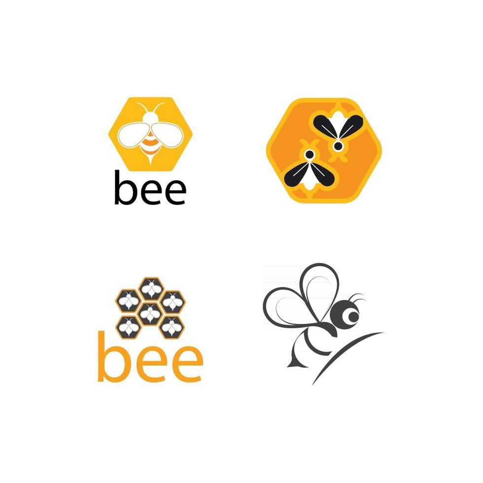 vector de plantilla de logotipo de abeja