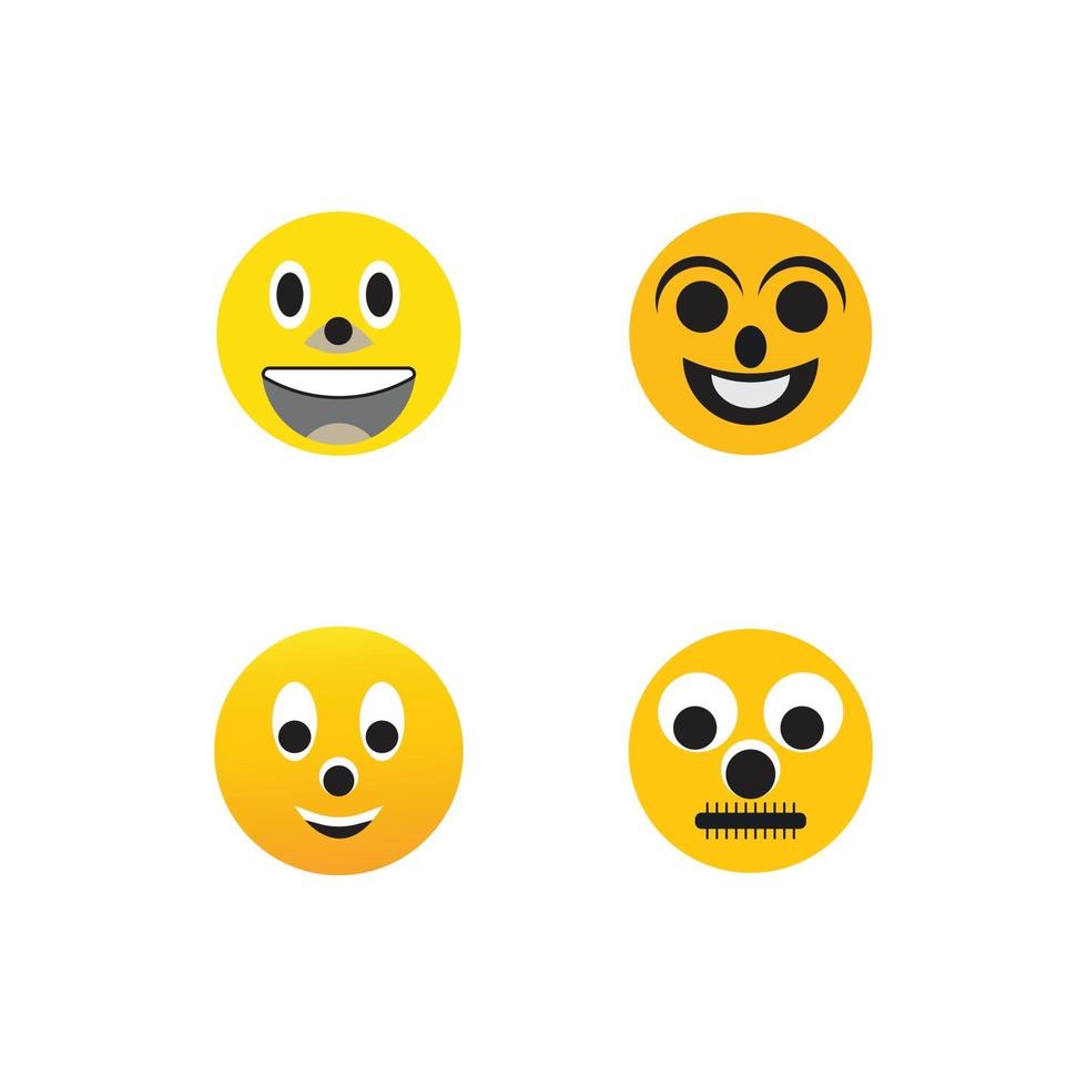 Emoticon template face vector