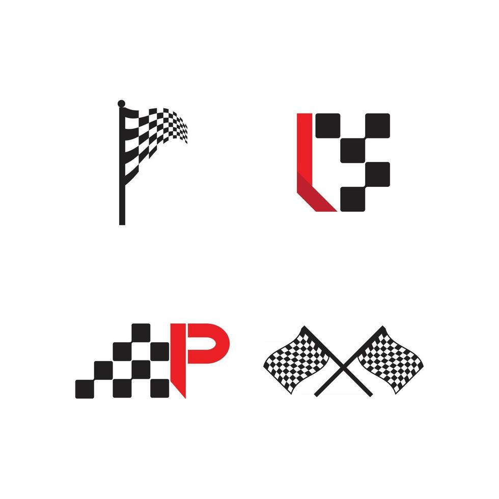 Race flag logo vector