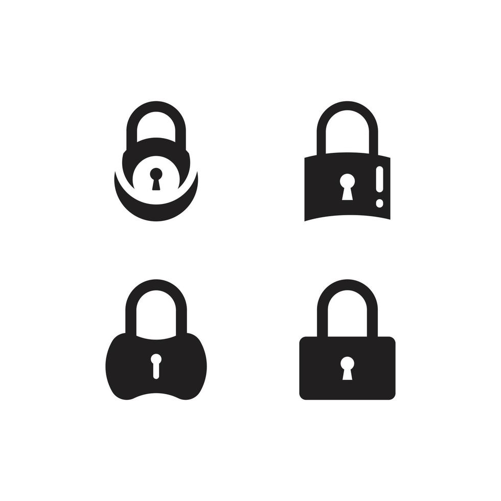 padlock logo icon vector