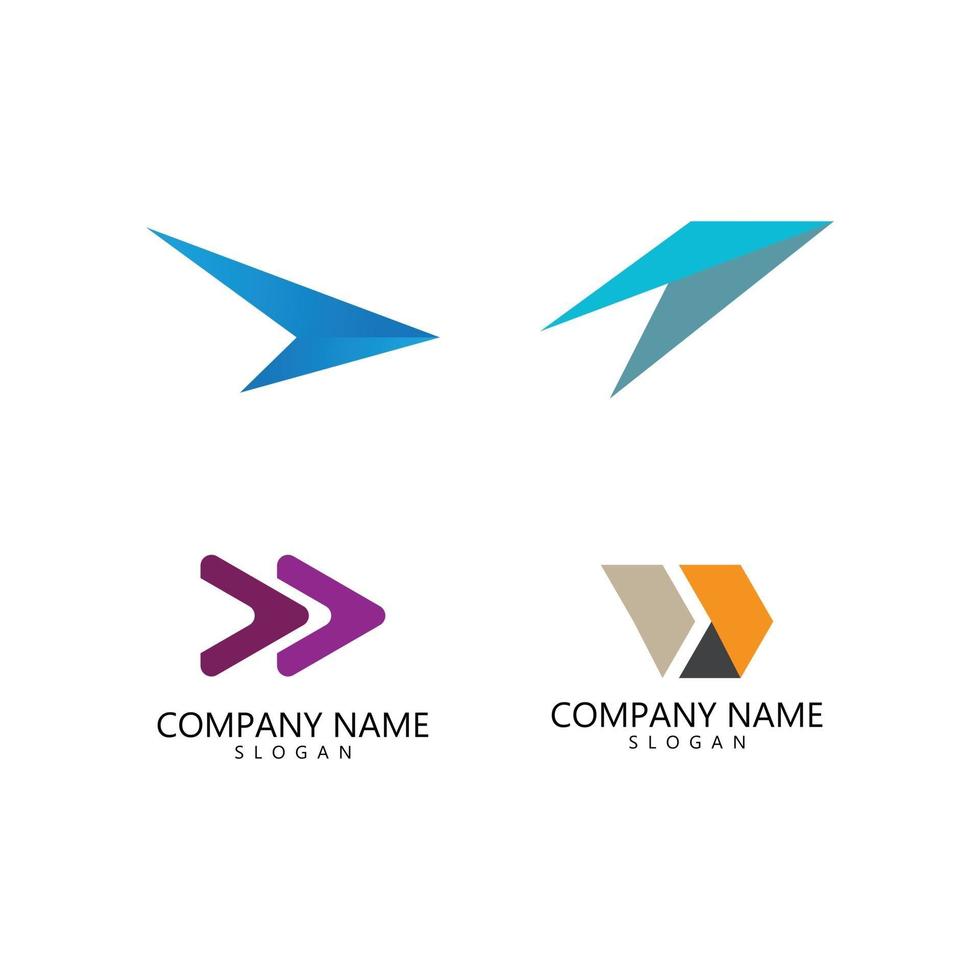 Arrow illustration logo vector