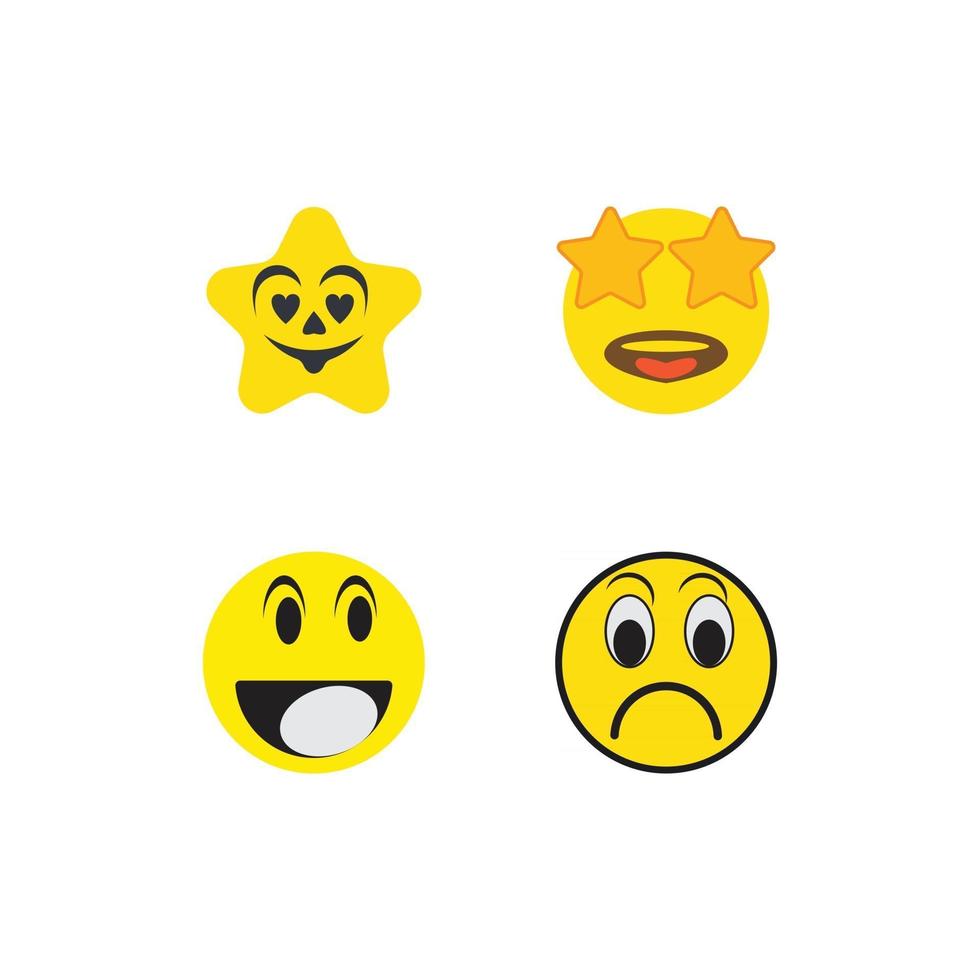 cara de plantilla de emoticon vector