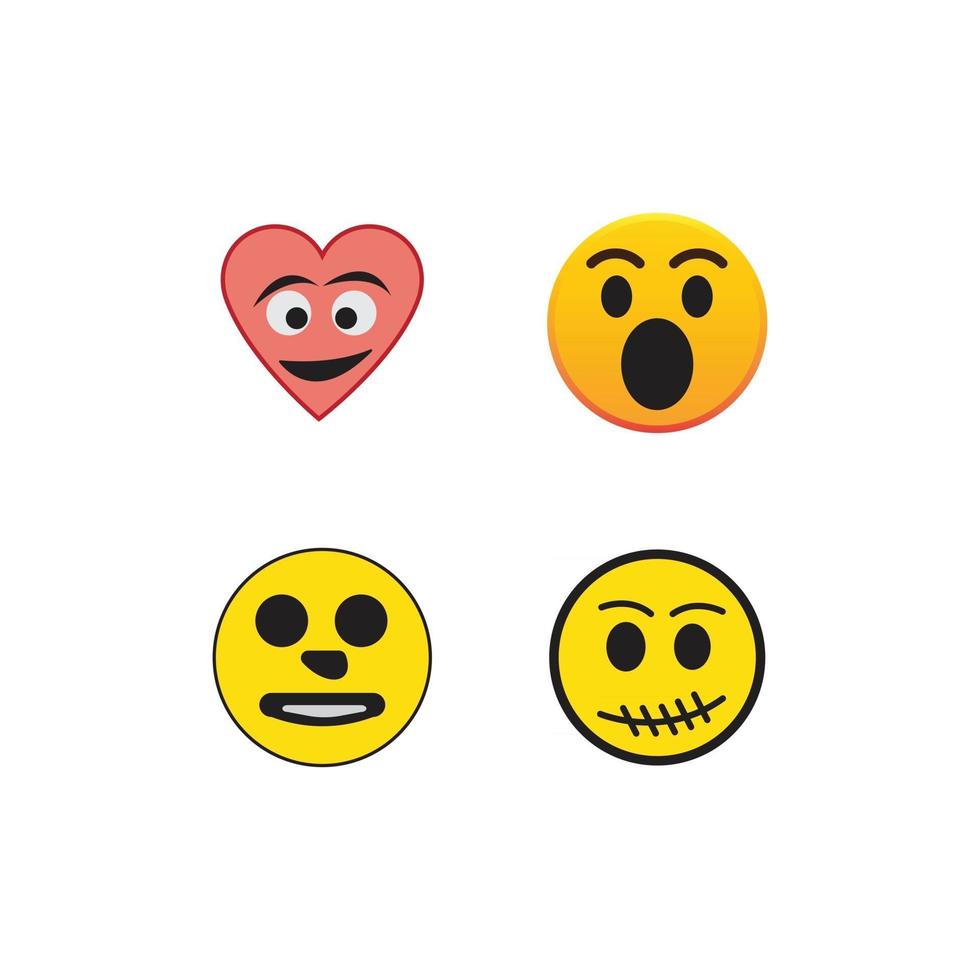 cara de plantilla de emoticon vector