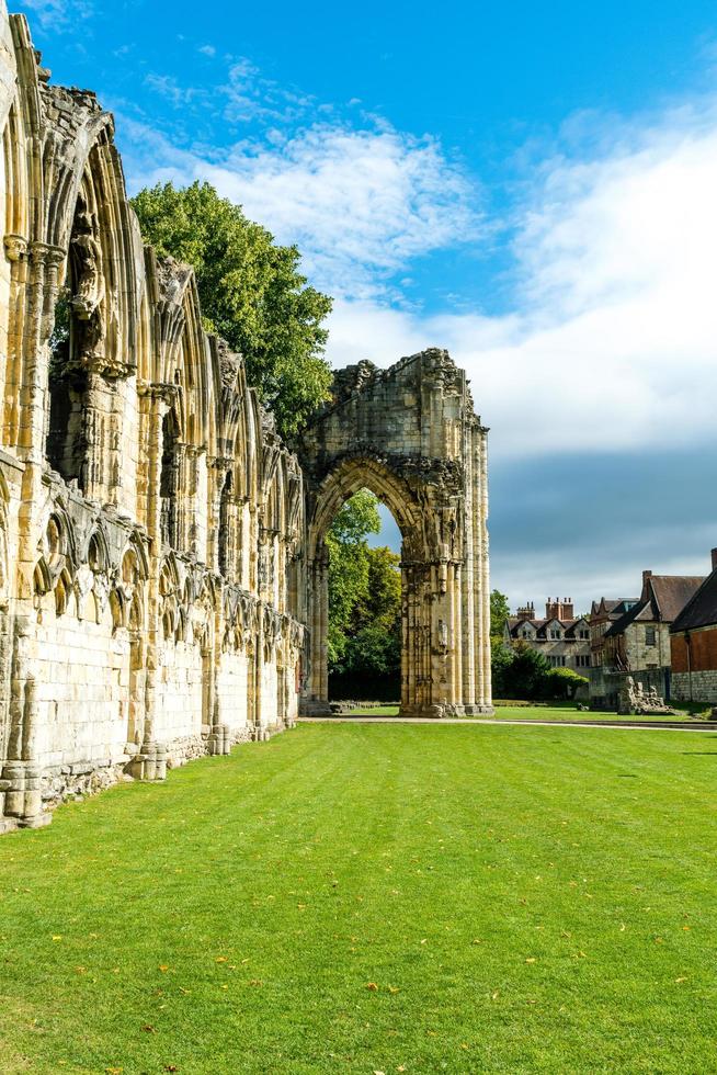 St Marys Abbey museum garden in York city England photo