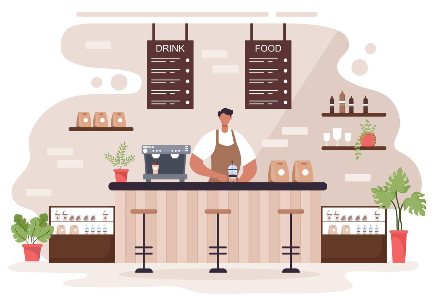 Cafe or Coffeehouse Illustration vector
