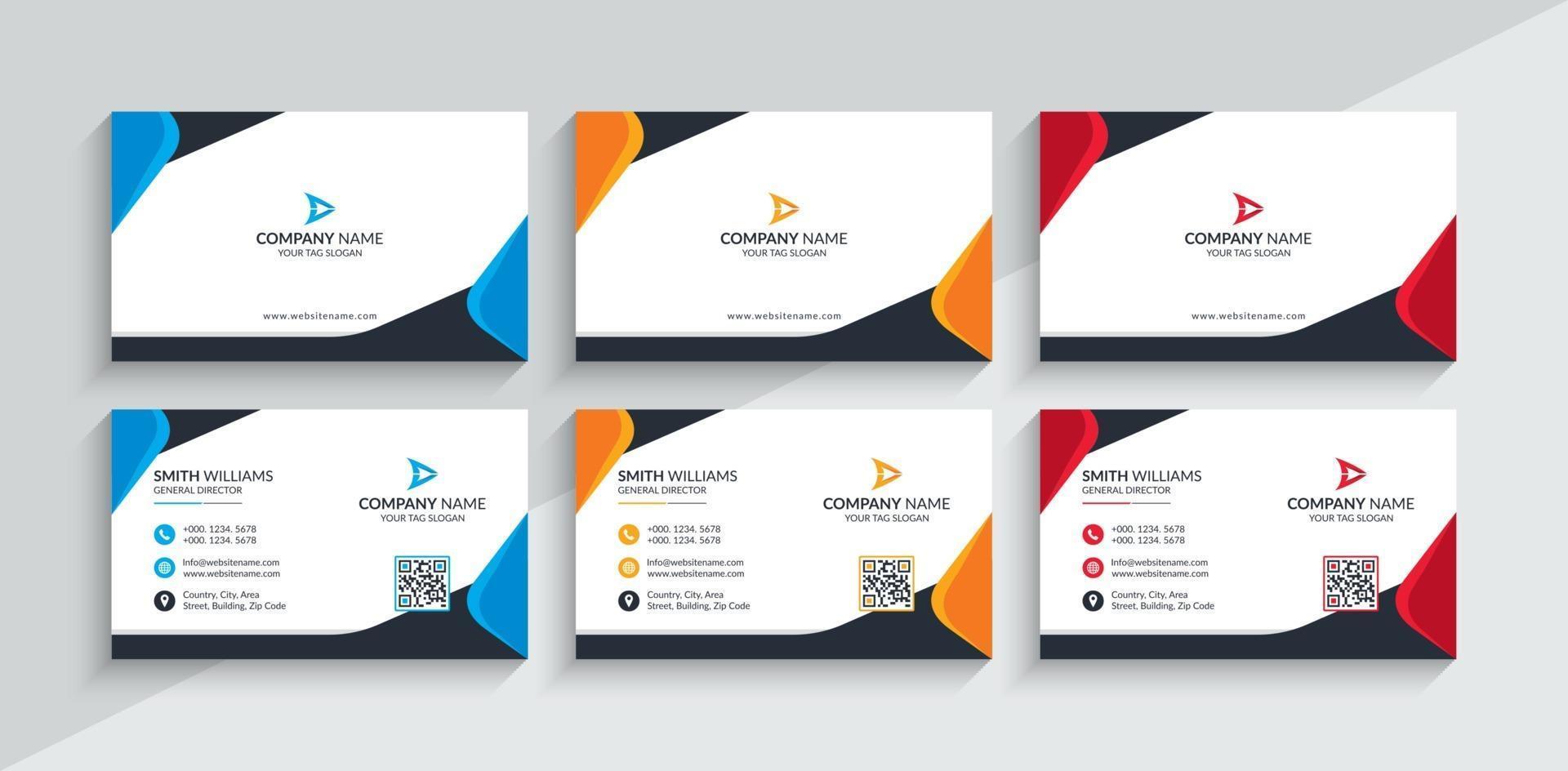 Creative And Modern Business Card Template. Stationery Design, Flat Design, Print Template, Vector illustration.