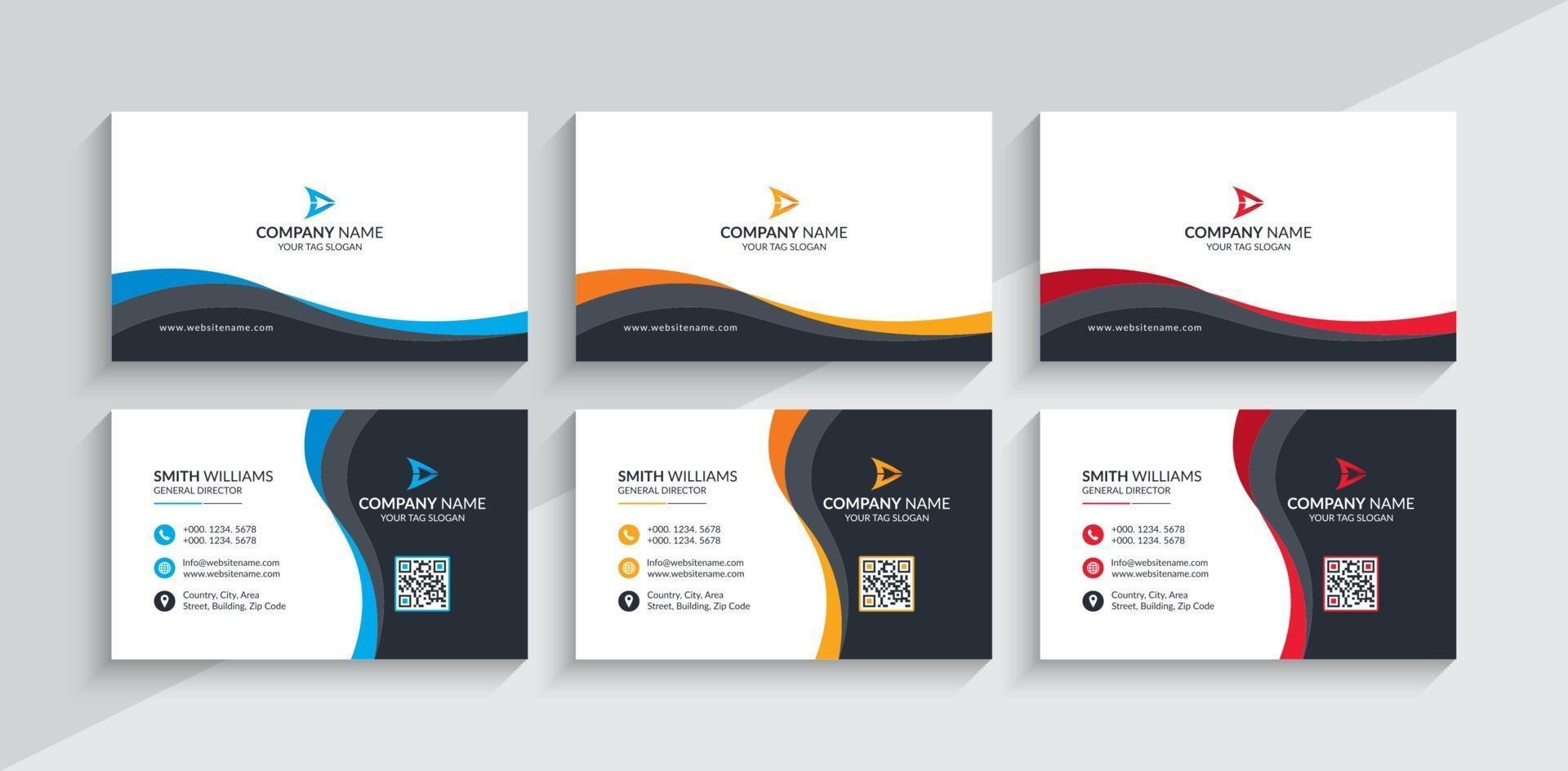 Creative And Modern Business Card Template. Stationery Design, Flat Design, Print Template, Vector illustration.