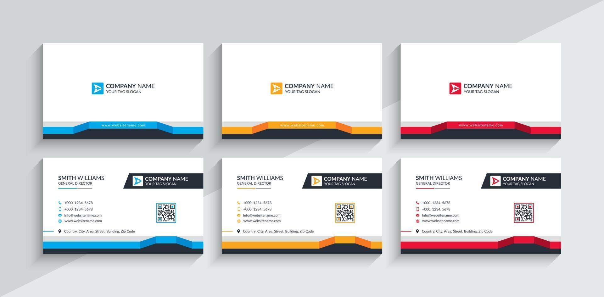 Creative And Modern Business Card Template. Stationery Design, Flat Design, Print Template, Vector illustration.