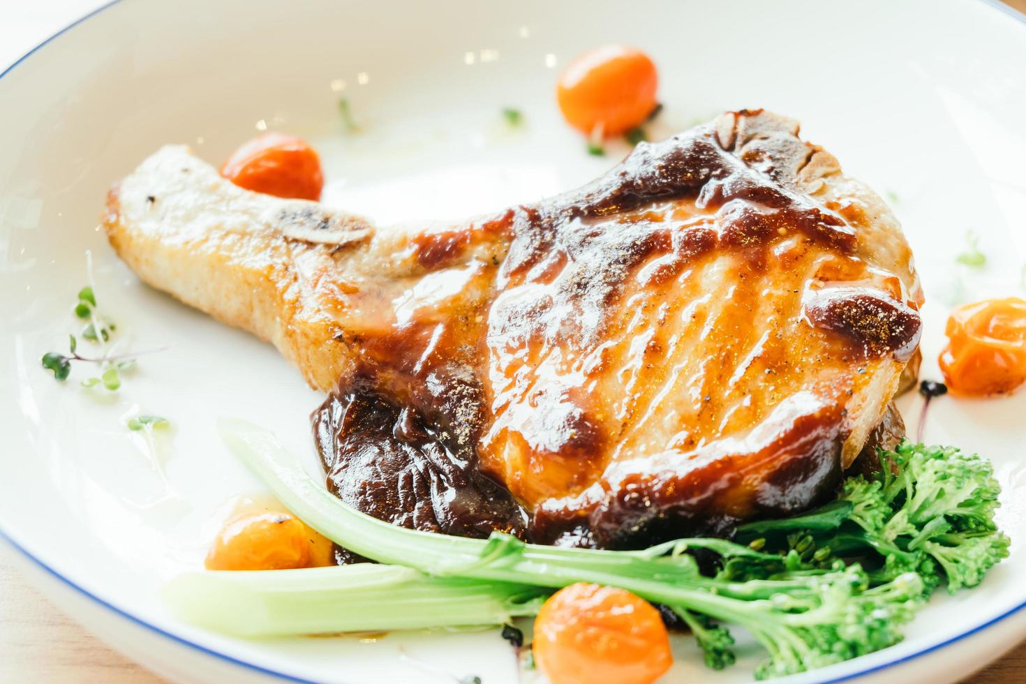 Pork chop steak photo