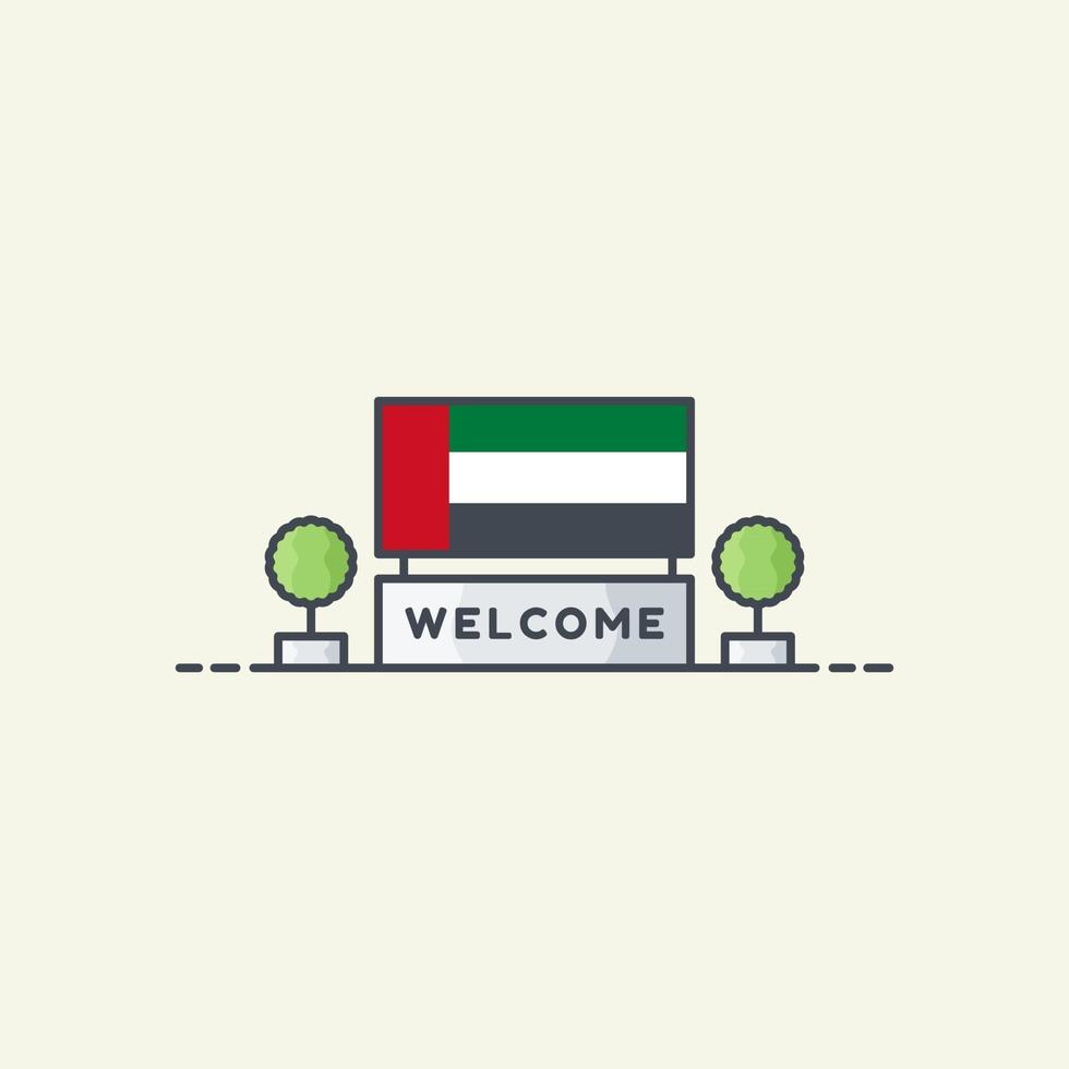 ilustración de icono de bandera de emiratos árabes unidos vector