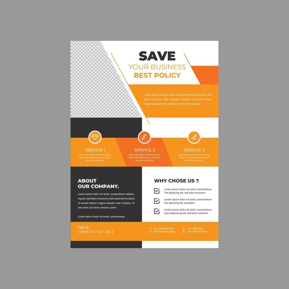 Professional flyer brochure template vector