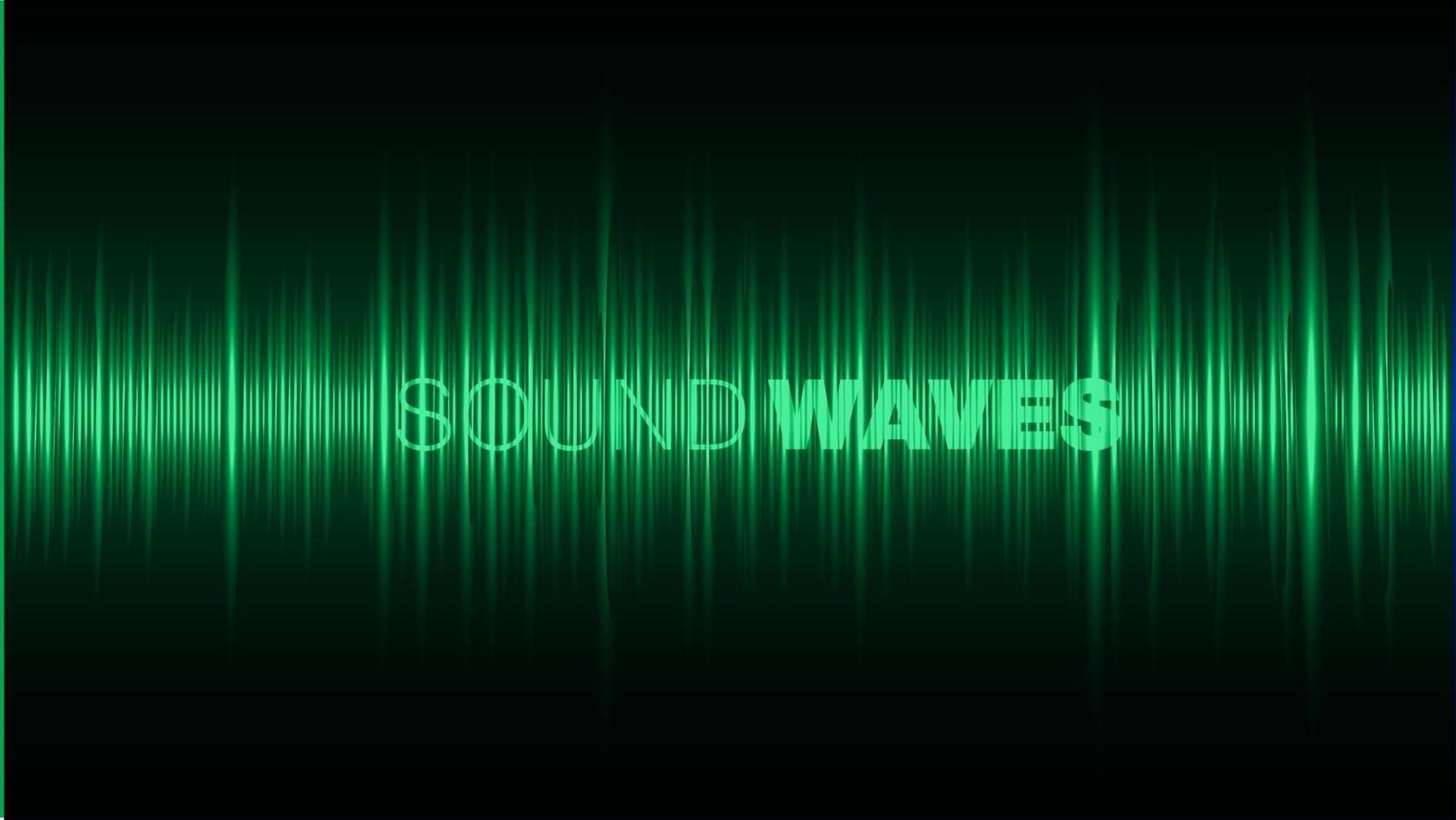 Sound waves oscillating dark light vector