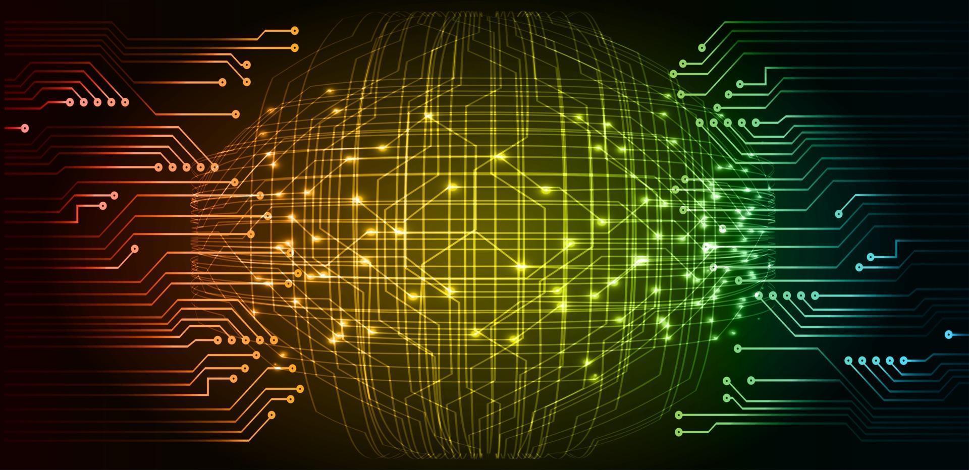 Fondo de concepto de tecnología futura de circuito cibernético vector