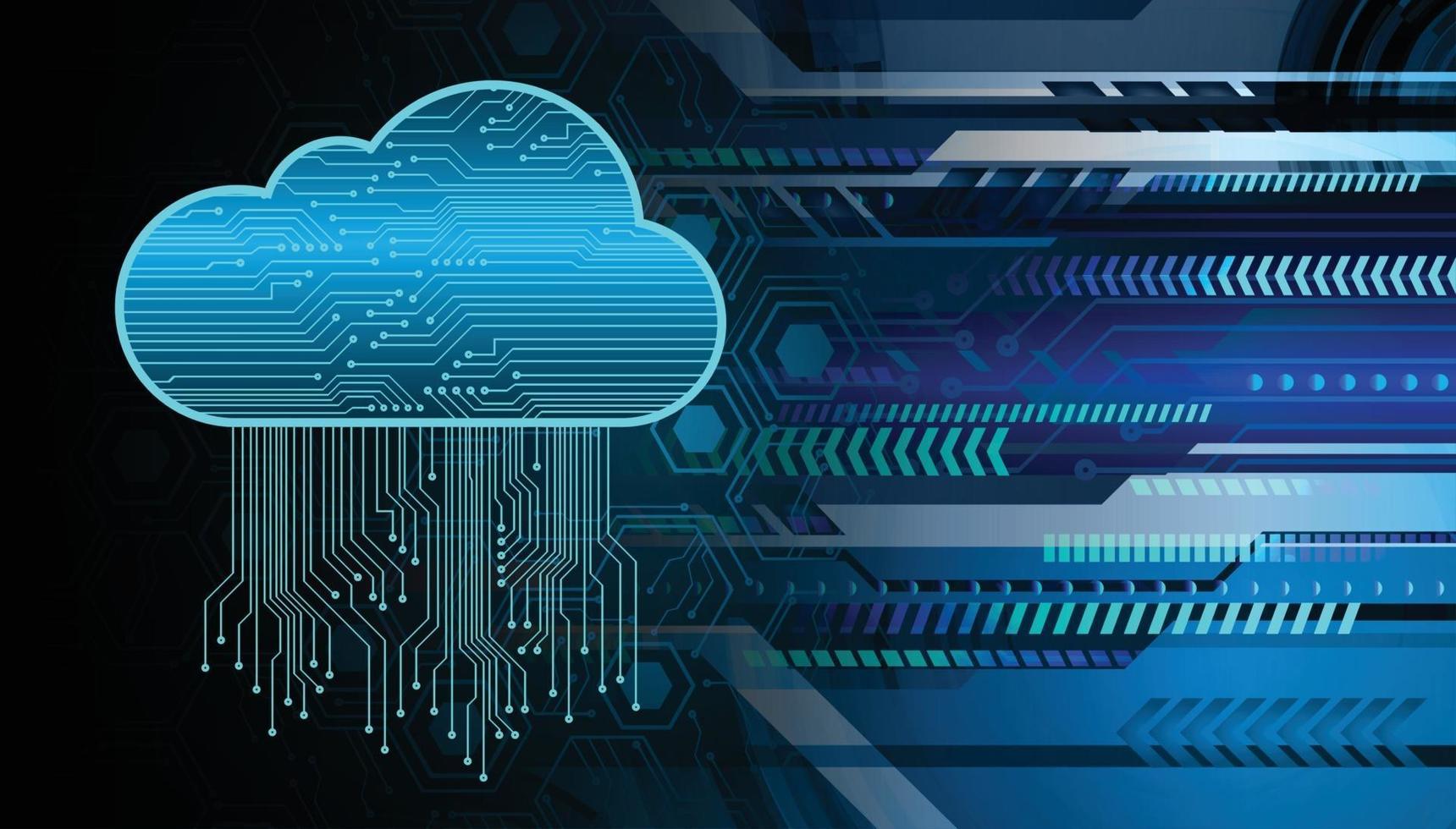 cloud computing circuit future technology concept background vector