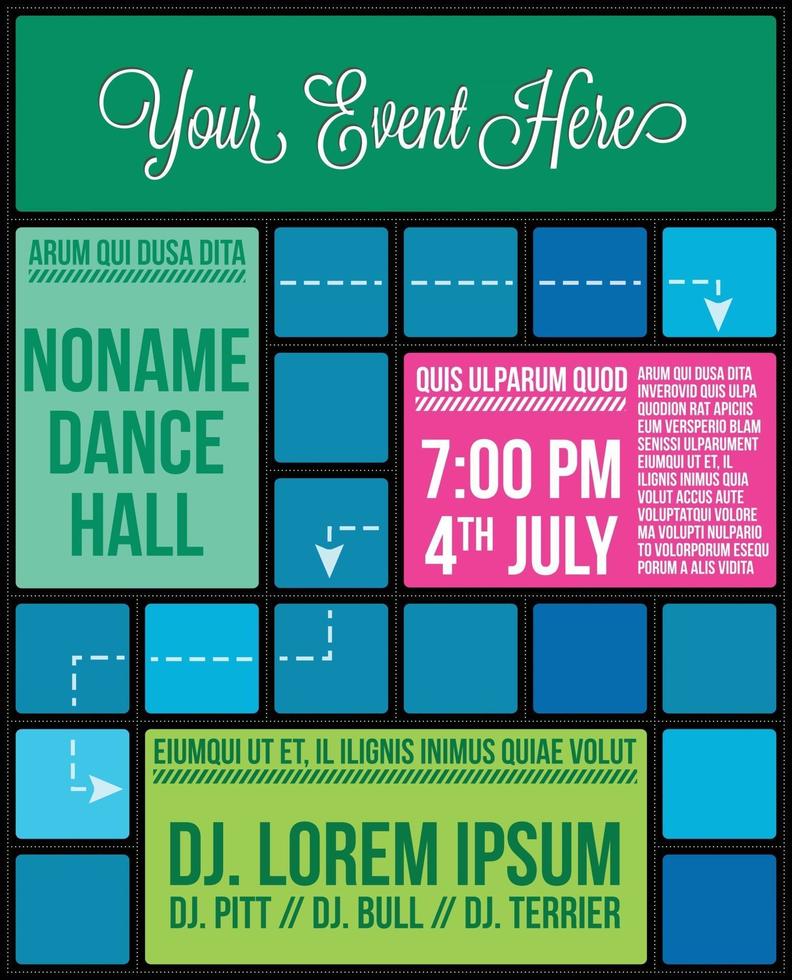 Dance Event Poster vector