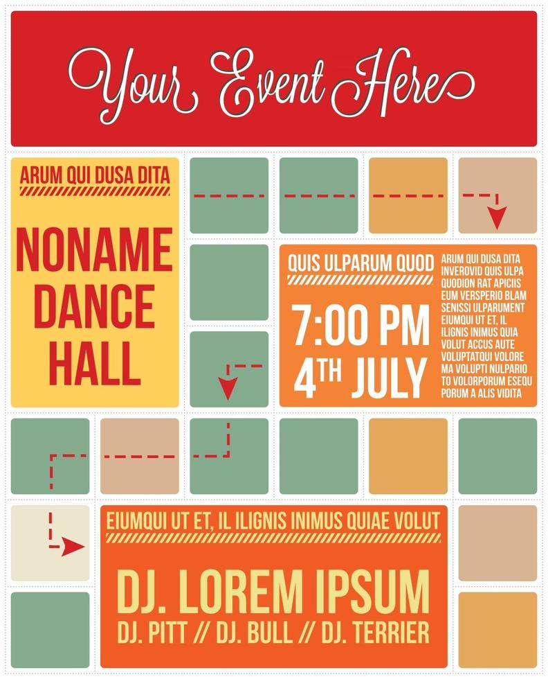 Dance Event Poster vector