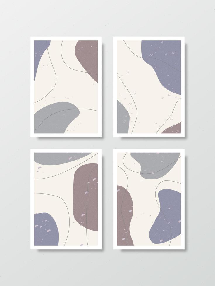 Abstract background vector in art style arranged as a set.