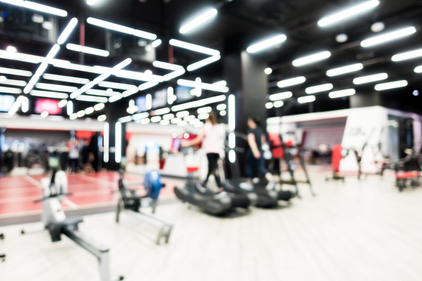 Abstract blur gym and fitness room interior photo