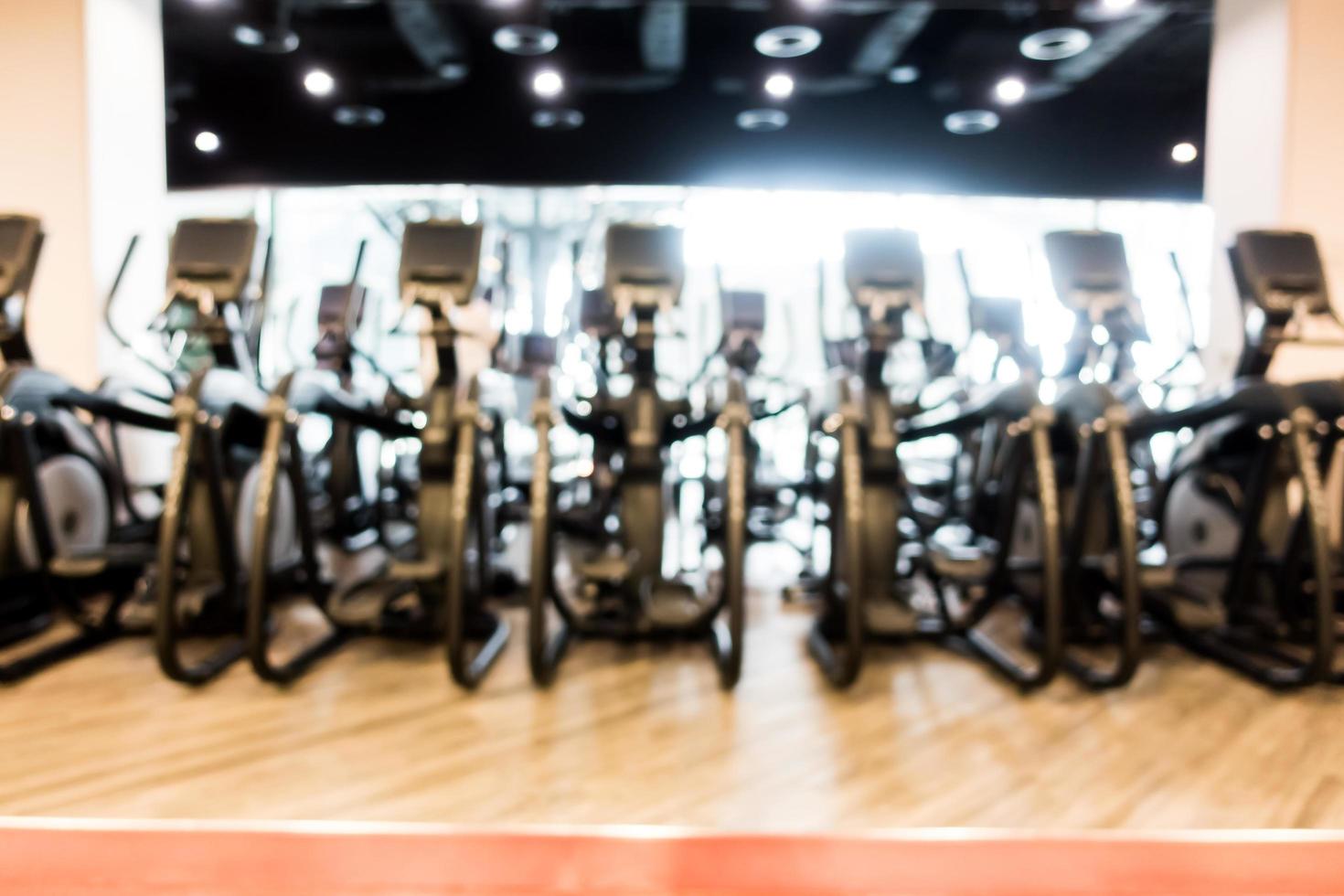 Abstract blur gym and fitness room interior photo
