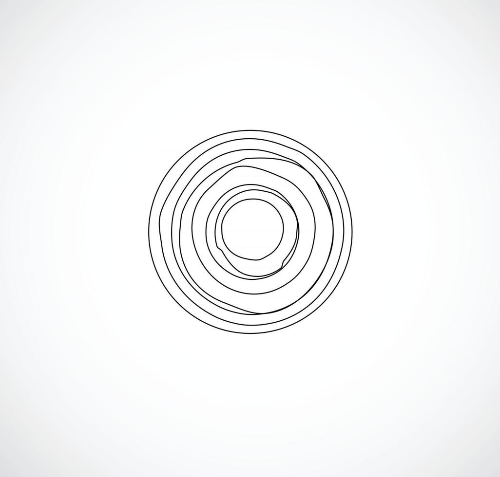 vector círculos dibujados a mano utilizando líneas de círculo de garabatos de dibujo de croquis. Doodle elementos de diseño de logotipo circular.