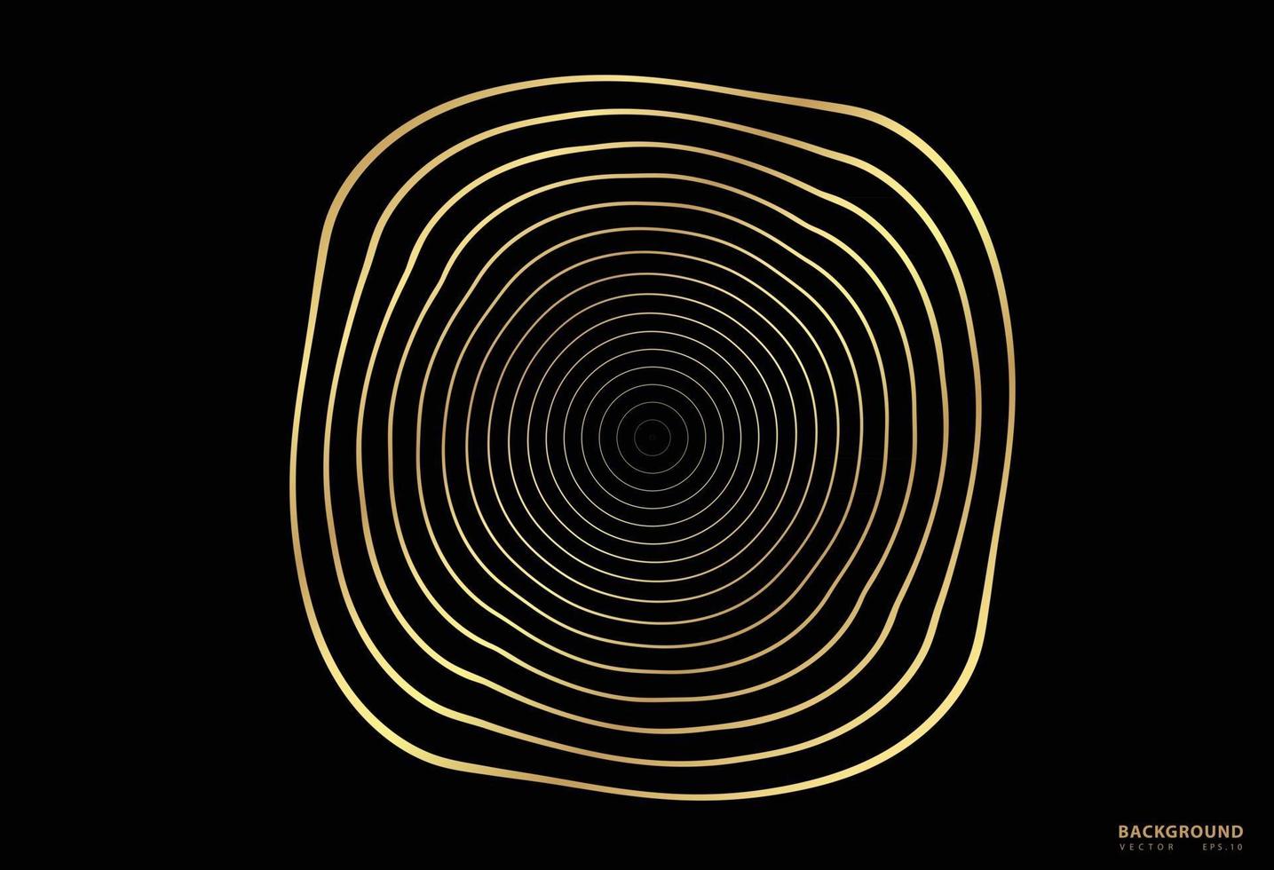 Concentric circle element. Gold luxurious color ring. Abstract  vector illustration for sound wave, golden graphic, Modern decoration for websites, posters, banners, template EPS10 vector