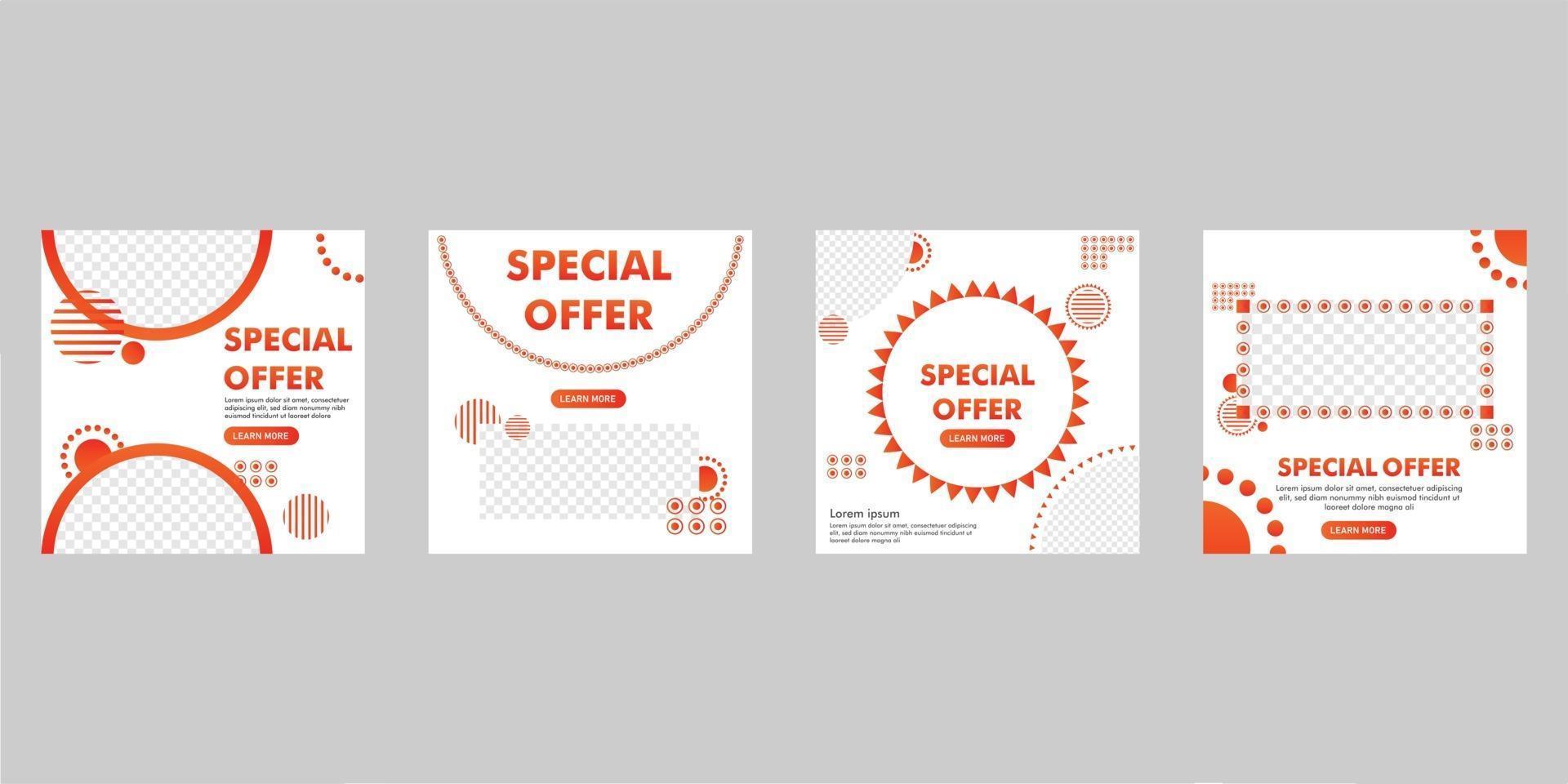 social media post design. ready use design template. vector