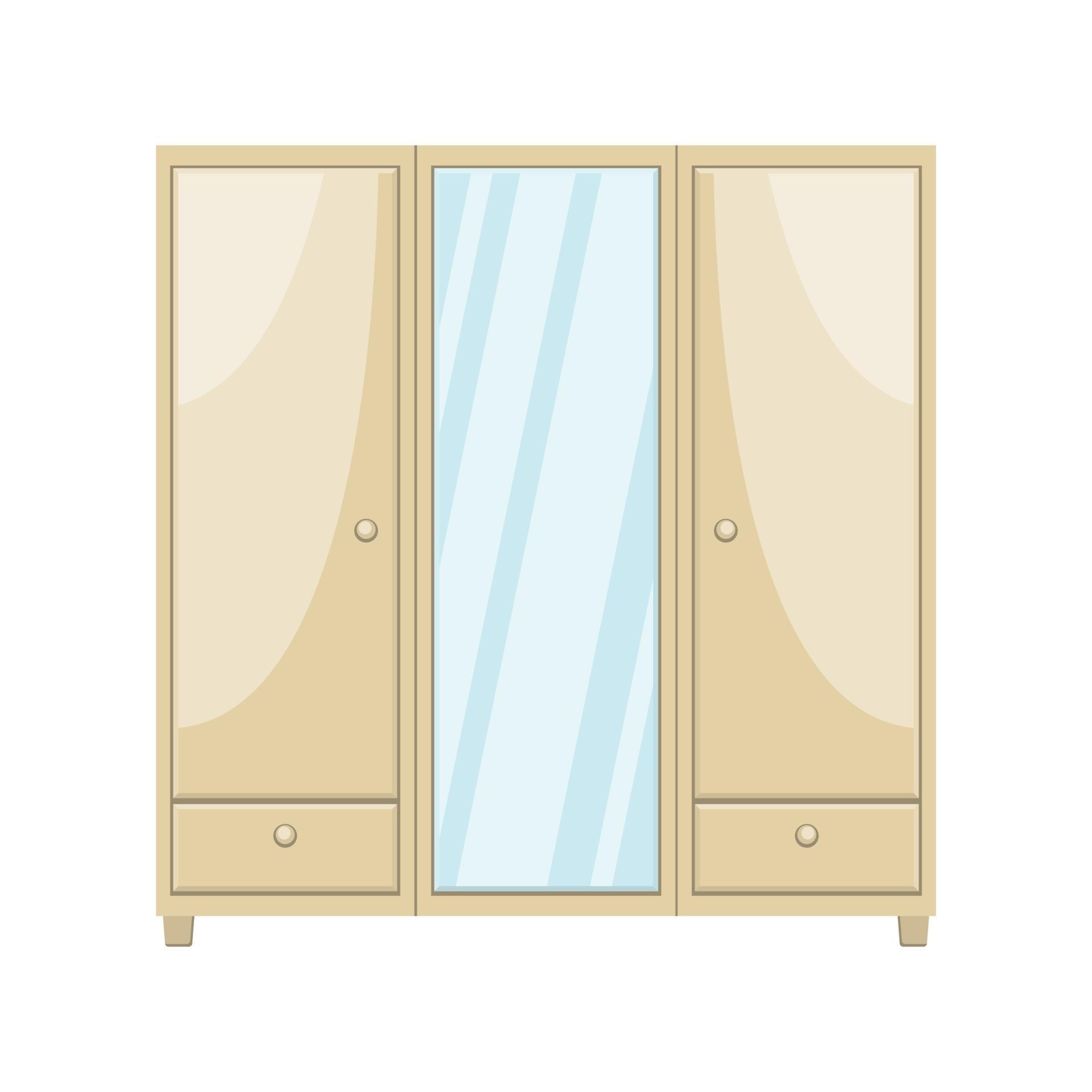 Wardrobe with mirror doors 2808906 Vector Art at Vecteezy